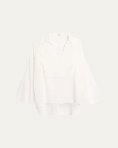 All Three Cheryl Gauze Shirt In White