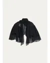 All Three Chloe Chiffon Cape In Black