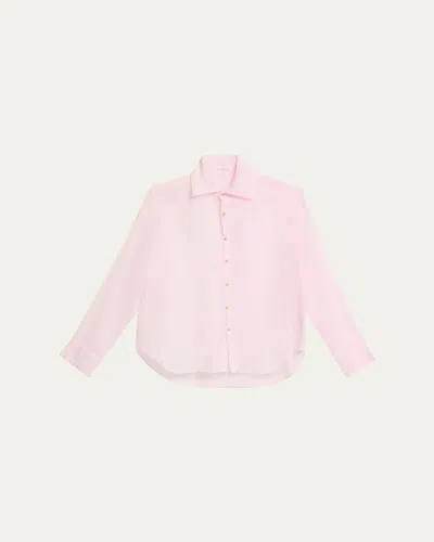 All Three Daniel Gauze Shirt In Pink