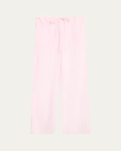 All Three Demi Gauze Drawstring Pants In Pink
