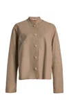 All Three Emanuelle Raw Leather Jacket In Brown