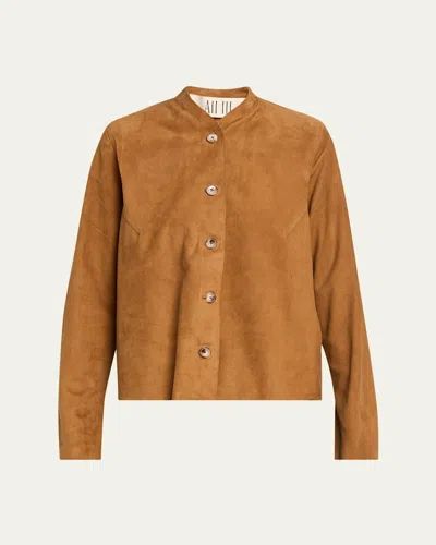All Three Emanuelle Suede Jacket In Brown
