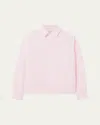 All Three Erin Button-front Shirt In Pink