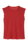 All Three Iris Gauze Tank In Red