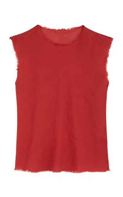 All Three Iris Gauze Tank In Red