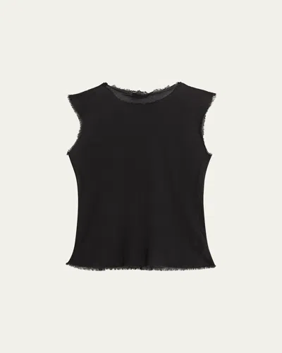 All Three Iris Gauze Tank Top In Black