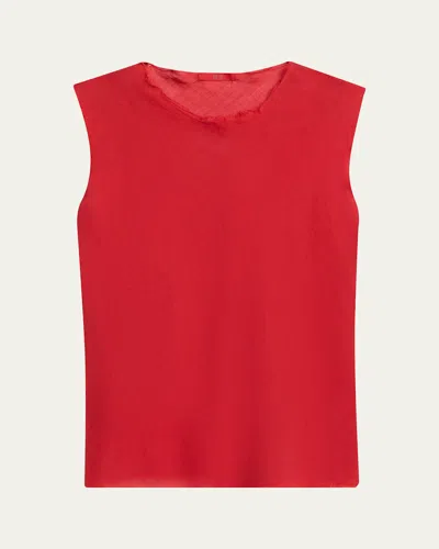 All Three Iris Gauze Tank Top In Red