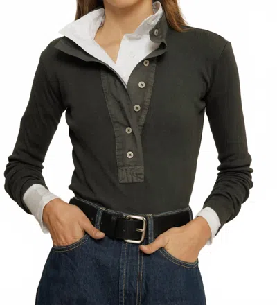 All Three Junia Top In Black In Green