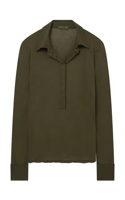 All Three Luma Cotton Shirt In Green
