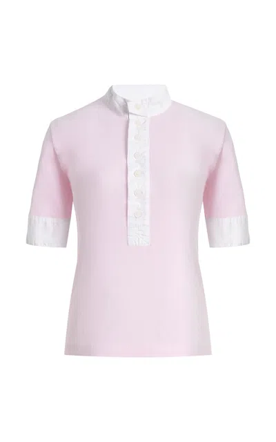 All Three Maria Cotton Top In Pink