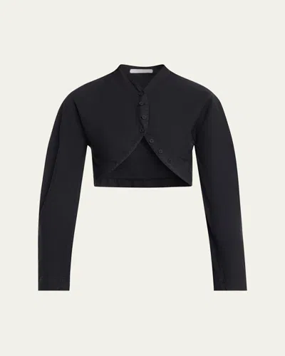 All Three Olivia Poplin Bolero In Black
