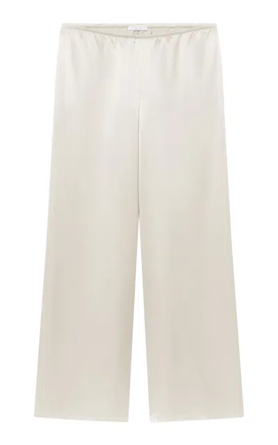 All Three Olympia Silk Pant In Off-white