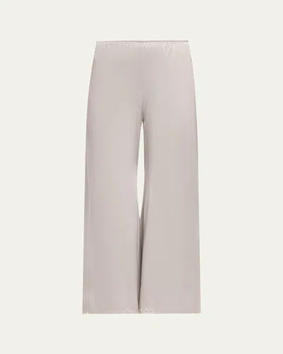 All Three Olympia Silk Pants In Gray