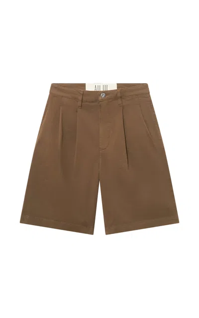 All Three Tor Twill Shorts In Brown
