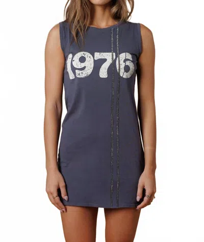 All Us 1976 Tank Dress In Vintage Black In Gray