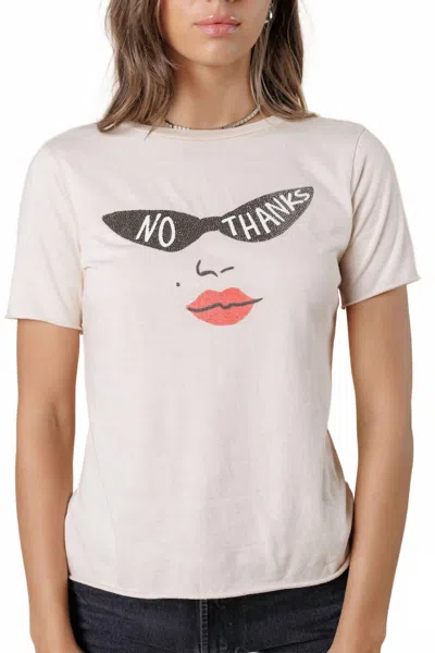 All Us No Thanks Tee In White In Multi