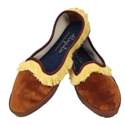 Allagiulia Venice Bructed Woman Shoes/occhi In Brown