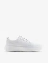 Allbirds Mens Blizzard Tree Runner Go Blizzard Logo-embroidered Organic-cotton Canvas Low-top Traine In White