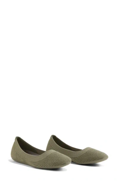 Allbirds Tree Breezer Ballet Flat In Rugged Green