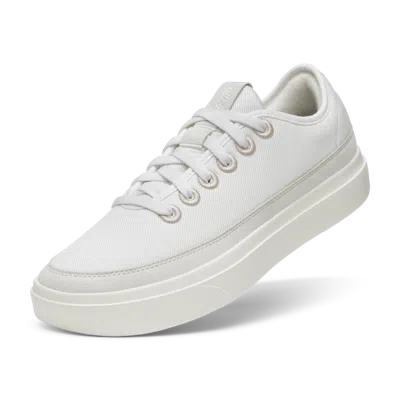 Allbirds Womens  Tree Runner Go Blizzard Logo-embroidered Organic-cotton Canvas Low-top Trainers In White