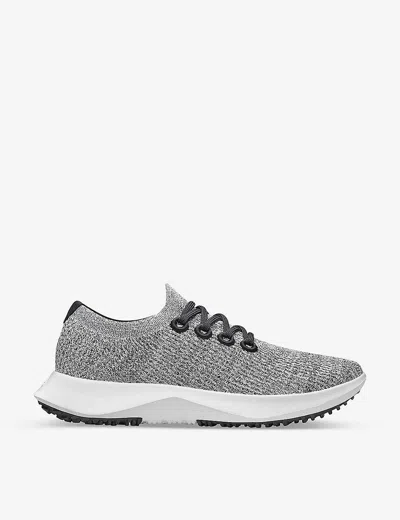 Allbirds Womens Blizzard And Black Tree Dasher 2 Fsc-certified Eucalyptus Tree-fibre Low-top Trainer In Gray