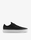 Allbirds Womens Natural Black Piper 2 Blizzard Logo-embroidered Organic-cotton Canvas Low-top Traine