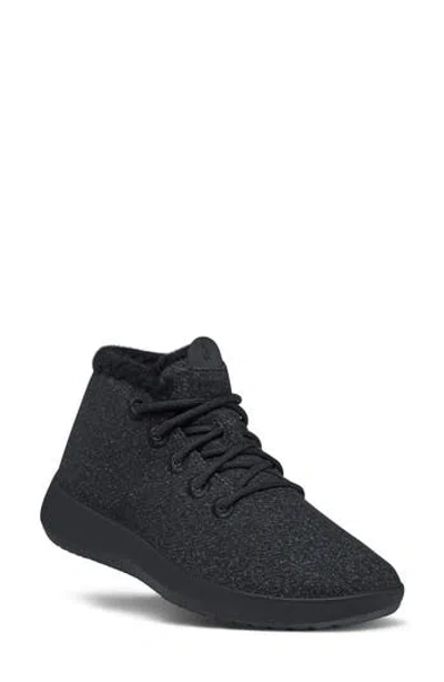 Allbirds Wool Runner Up Mizzle Sneaker In Natural Black/black