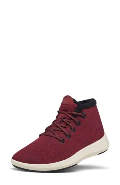 Allbirds Wool Runner Up Mizzle Sneaker In Thrive Crimson/white