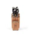 All-clad 7 Pc Knife Block Set In Stainless Steel Black