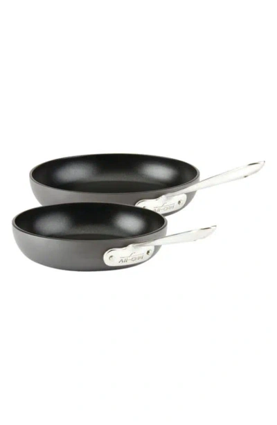 All-clad 8-inch & 10-inch Hard Anodized Aluminum Nonstick Fry Pan Set In Black