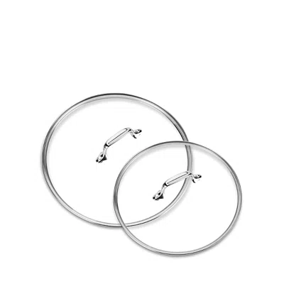 All-clad 10 & 12 Fry Pan Lids, Set Of 2 In Stainless