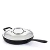 All-clad 12 Enameled Cast Iron Skillet With Lid In Black