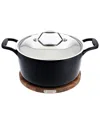 ALL-CLAD ALL-CLAD CAST IRON 6QT DUTCH OVEN WITH ROUND TRIVET