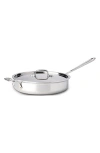 All-clad All Clad Stainless Steel 3 Quart Saute Pan With Lid In Silver