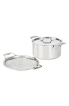 All-clad D5 8-quart Stock Pot With Splatter Guard Lid