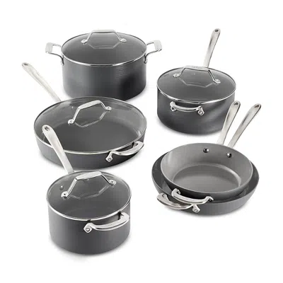 All-clad All Clad Ha1 Ceramic 10 Piece Cookware Set In Gray
