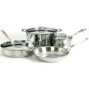 All-clad Copper Core 7 Piece Cookware Set In Silver