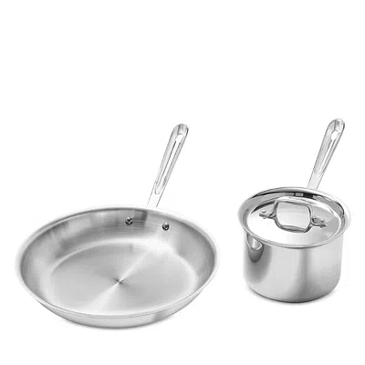 All-clad D3 Stainless 3-ply Bonded Cookware, Sear And Serve Set In Silver