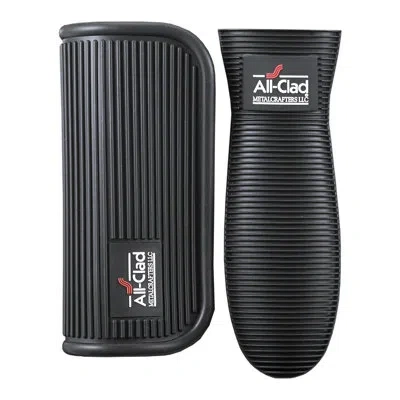 All-clad Professional Silicone Cookware Grip 2-piece Handle Holder In Black