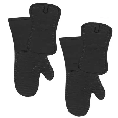 All-clad Silicone Pot Holder & Oven Mitt 4-pack In Black