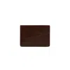Allegorie Men's Pineapple Leaves Leather Puzzle Cardholder - Dark Brown In Brown