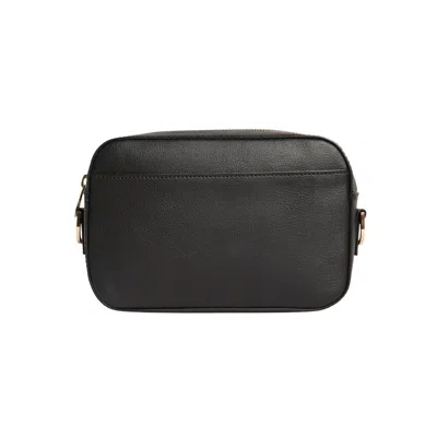 Allegorie Women's Apple Leather Camera Crossbody Bag - Black & Turquoise