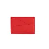 Allegorie Women's Apple Leather Puzzle Cardholder - Poppy Red In Red