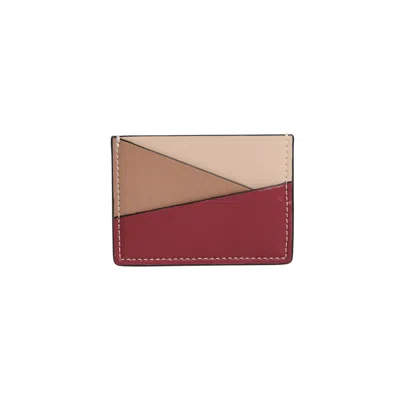 Allegorie Women's Apple Leather Puzzle Cardholder - Red Mix