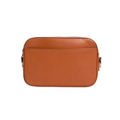 Allegorie Women's Brown Apple Leather Camera Crossbody Bag