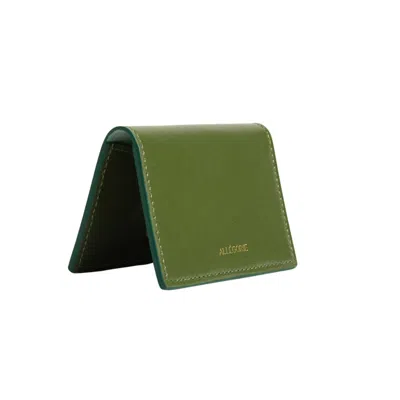 Allegorie Women's Green Cactus Leather Bifold Cardholder