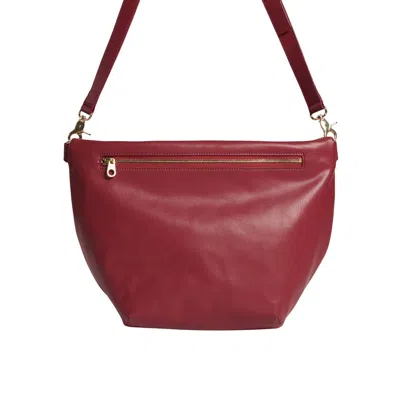 Allegorie Women's Red Wine Apple Leather Crossbody Bag