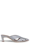Allegra James Angela Glitter Mule In Silver