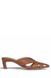 Allegra James Angela Leather Mule In Cognac