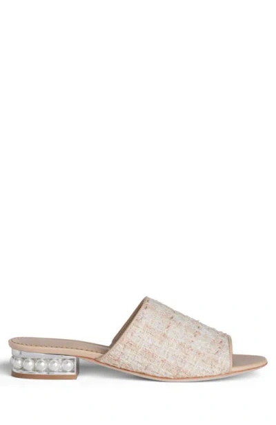 Allegra James Blanche Tweed Slide In Beige